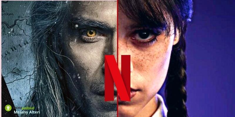 Netflix: svelate le date d'uscita di Mercoledì, The Witcher e The Recruit