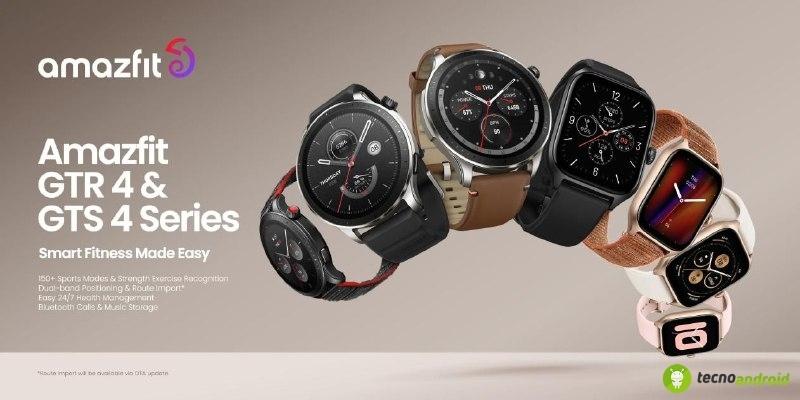 AmazFit GTR 4 e GTS 4: la linea di smartwatch per lo sport si aggiorna 